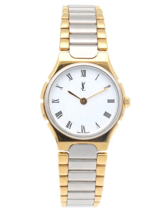 Yves Saint Laurent Accessories - Vintage Yves Saint Laurent Two-Tone Roman Dial Quartz Watch |1990s